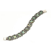 Sterling Silver Roman Glass Bracelet