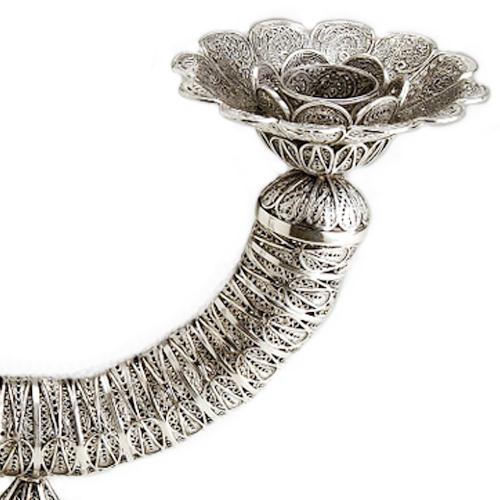 Sterling Silver Filigree Circular Candelabra