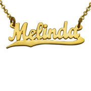 Gold Plated Underlined Script Name Necklace