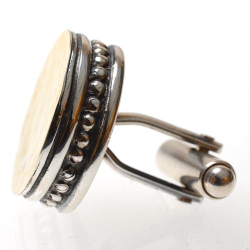 Silver & Hammered Gold Cufflinks