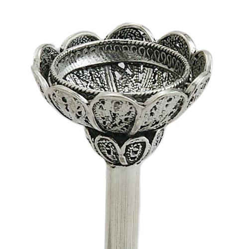 Mini Silver Filigree Candlesticks
