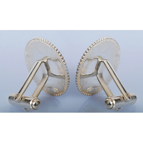 Silver Coin Design Cufflinks