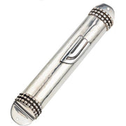 Hammered Silver Dotted Mezuzah