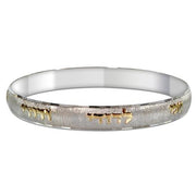 Ani L'Dodi Bangle Bracelet in Brushed Silver and Gold