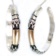 Silver and Gold Hoop Earrings