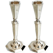 Silver Octagonal Candle Holders
