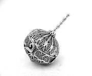 Sterling Silver Hanukkah Dreidel with Filigree Art