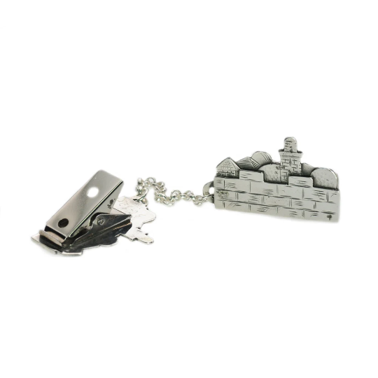 Silver Jerusalem Skyline Tallit Clip