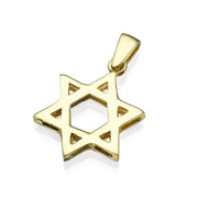 Classic Small 14k Gold Star of David Pendant