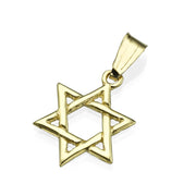 Interwoven Star of David 14k Yellow Gold Pendant