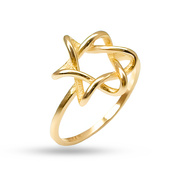 Minimalist Star of David Ring in 14K Yellow Gold