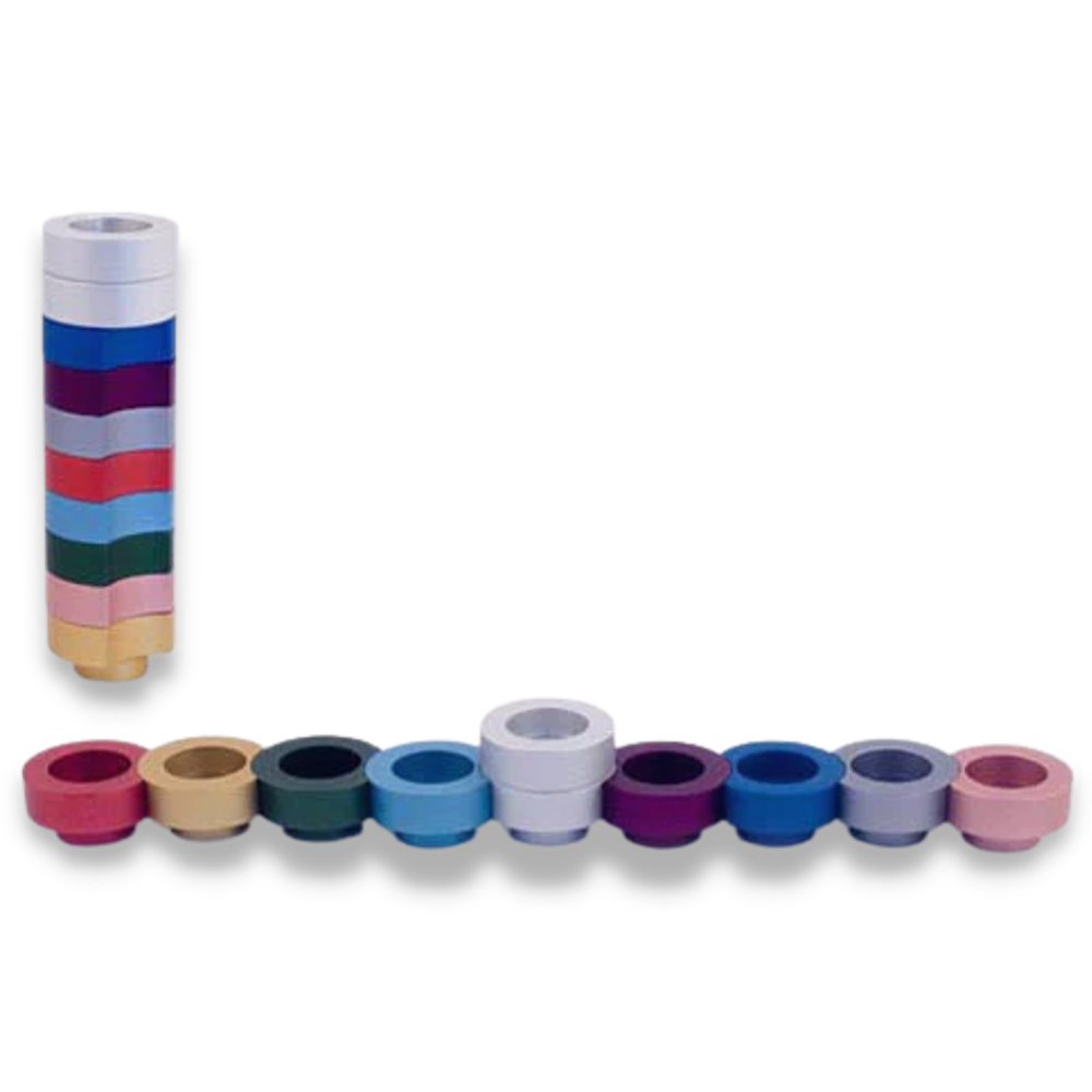 Menorah for Travel - Stackable Round Shape