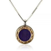 14K Gold and Silver with Book of Psalms Microfilm Kabbalah Pendant Necklace Set