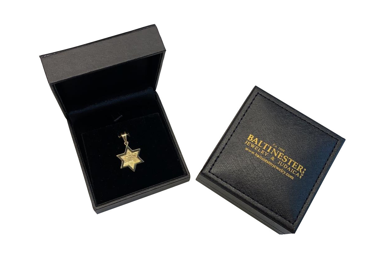 3D Jerusalem Star of David Pendant 14k Gold
