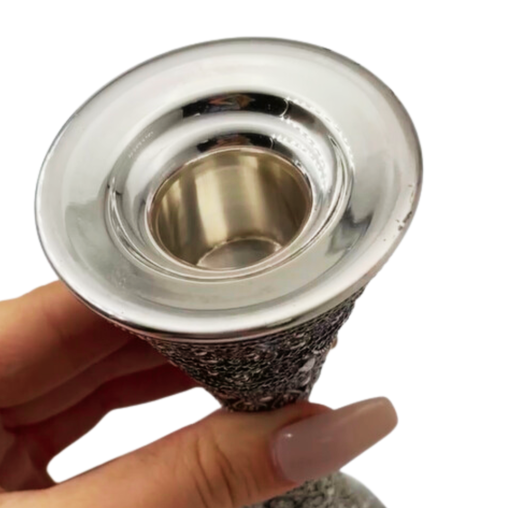 Beautiful Full Filigree Silver Candlesticks