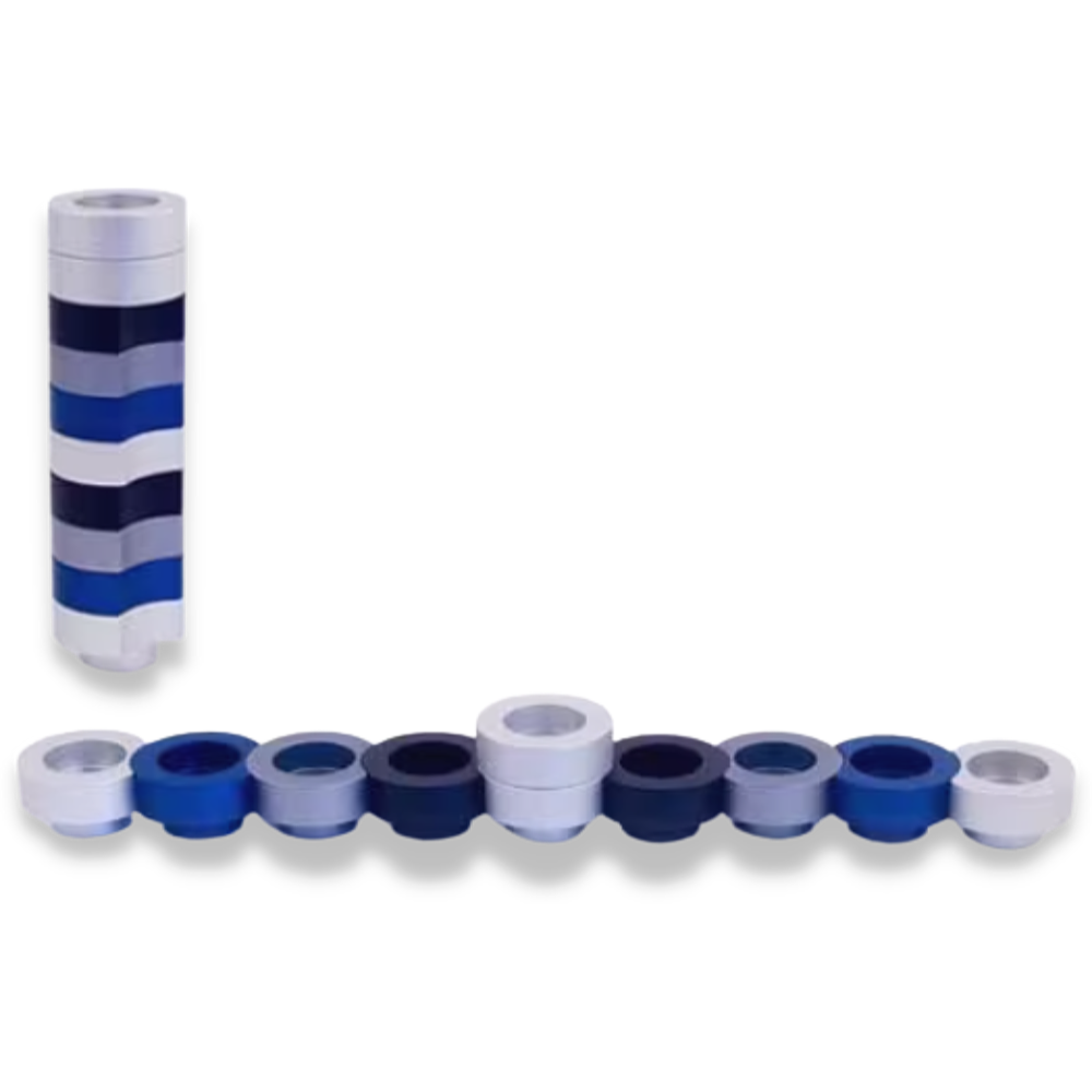 Menorah for Travel - Stackable Round Shape
