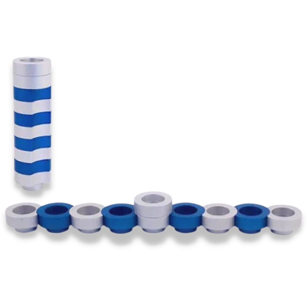 Menorah for Travel - Stackable Round Shape