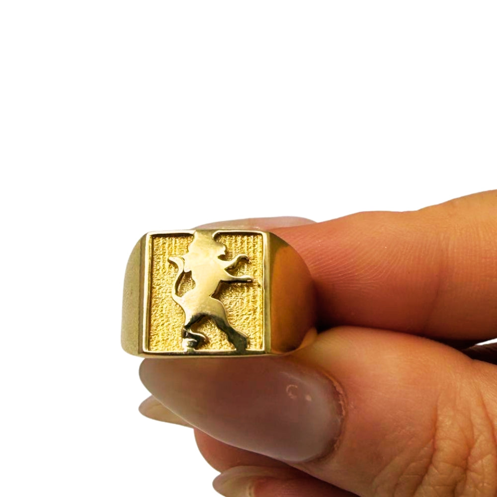 14k Gold Lion of Judah Signet Ring