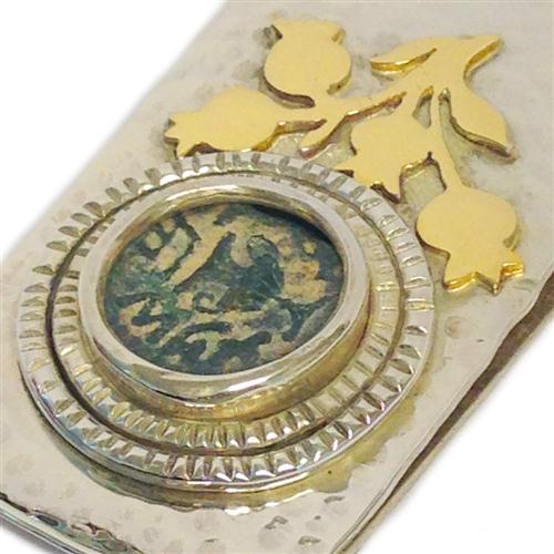 Hammered Silver and Gold Maccabean Coin Money Clip
