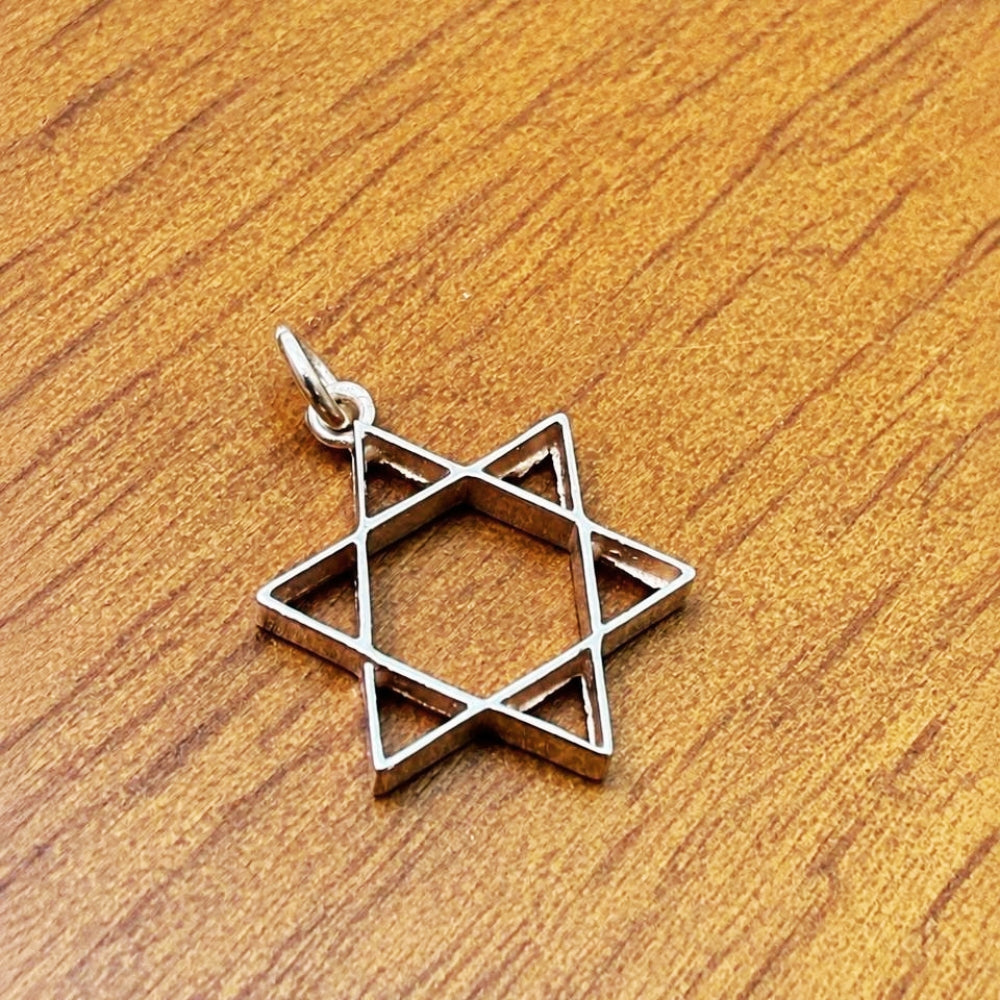 14K Gold Star of David Pendant  Magen David Jewish Charm