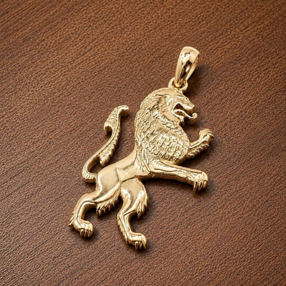 14K Gold Lion of Judah Pendant Jewish Heritage & Biblical Charm