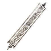 Sterling Silver Pillars Mezuzah Case