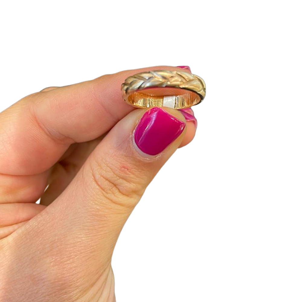 14k Rose Gold Braided Wedding Ring
