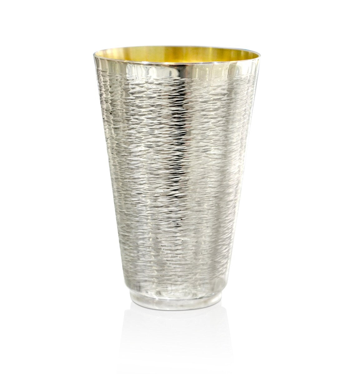 Sterling Silver Wave Hammered Kiddush Cup