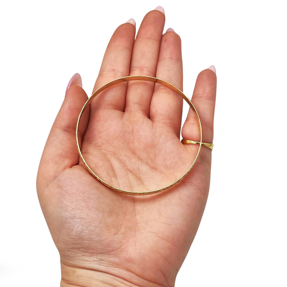 14K Gold Moroccan Bracelet - Heavy Ornate style