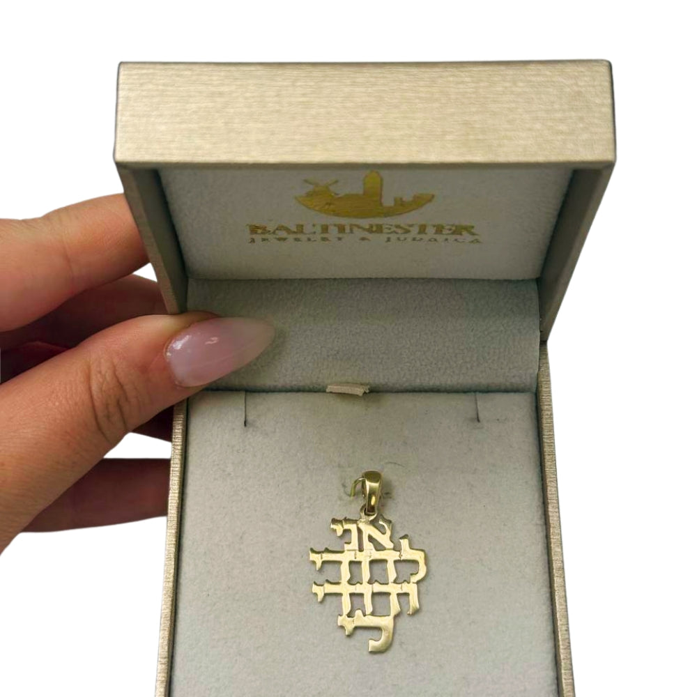 14K Gold Ani L'dodi Pendant