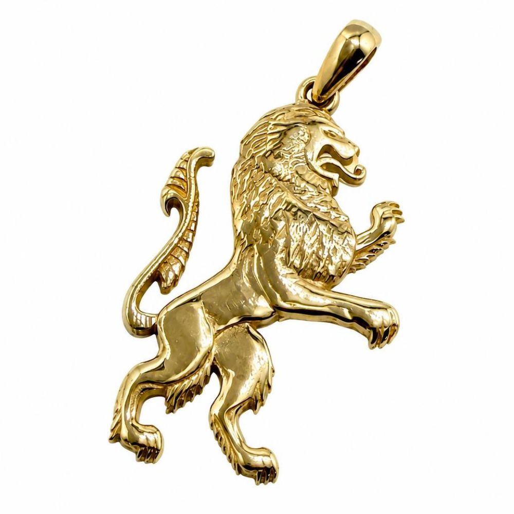 14K Gold Lion of Judah Pendant Jewish Heritage & Biblical Charm