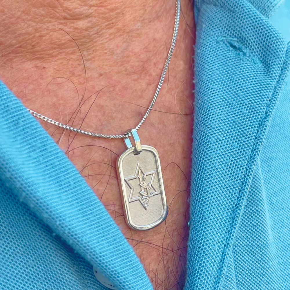 IDF Logo Tag Pendant in 14K Gold
