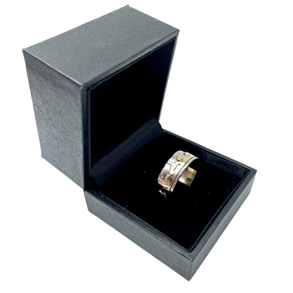 Jerusalem Ring in 14k Two Tone Gold