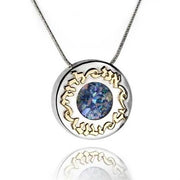 Silver and Gold Ani L'dodi Roman Glass Necklace
