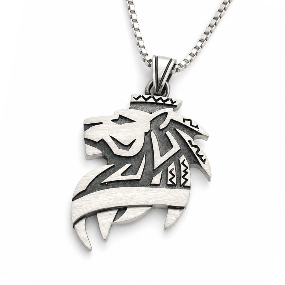 Lion of Judah Pendant in Sterling Silver