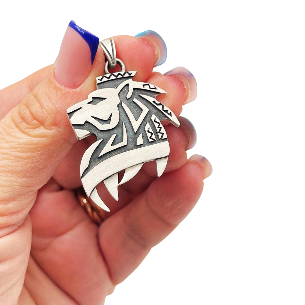 Lion of Judah Pendant in Sterling Silver