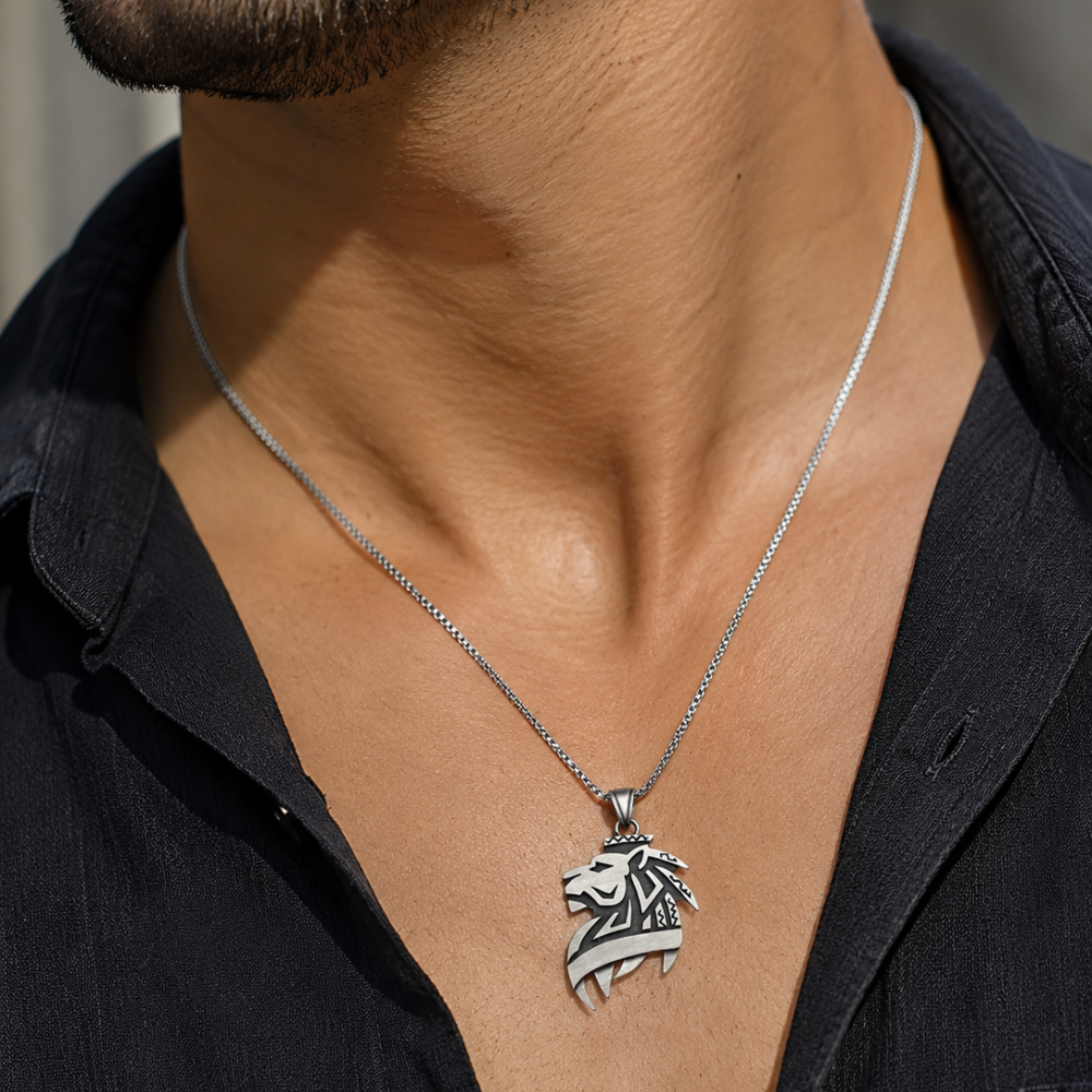 Lion of Judah Pendant in Sterling Silver