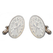 Silver Coin Design Cufflinks