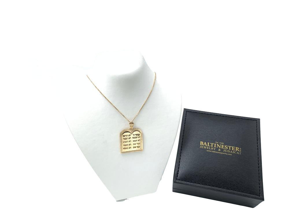 Ten Commandments 14k Yellow Gold Pendant