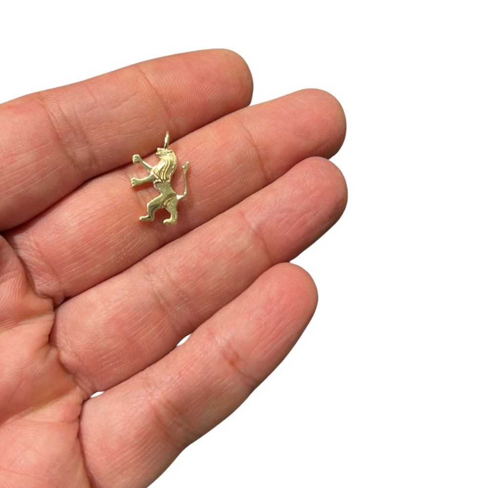 Tiny 14K Gold Tribe of Judah Lion Pendant