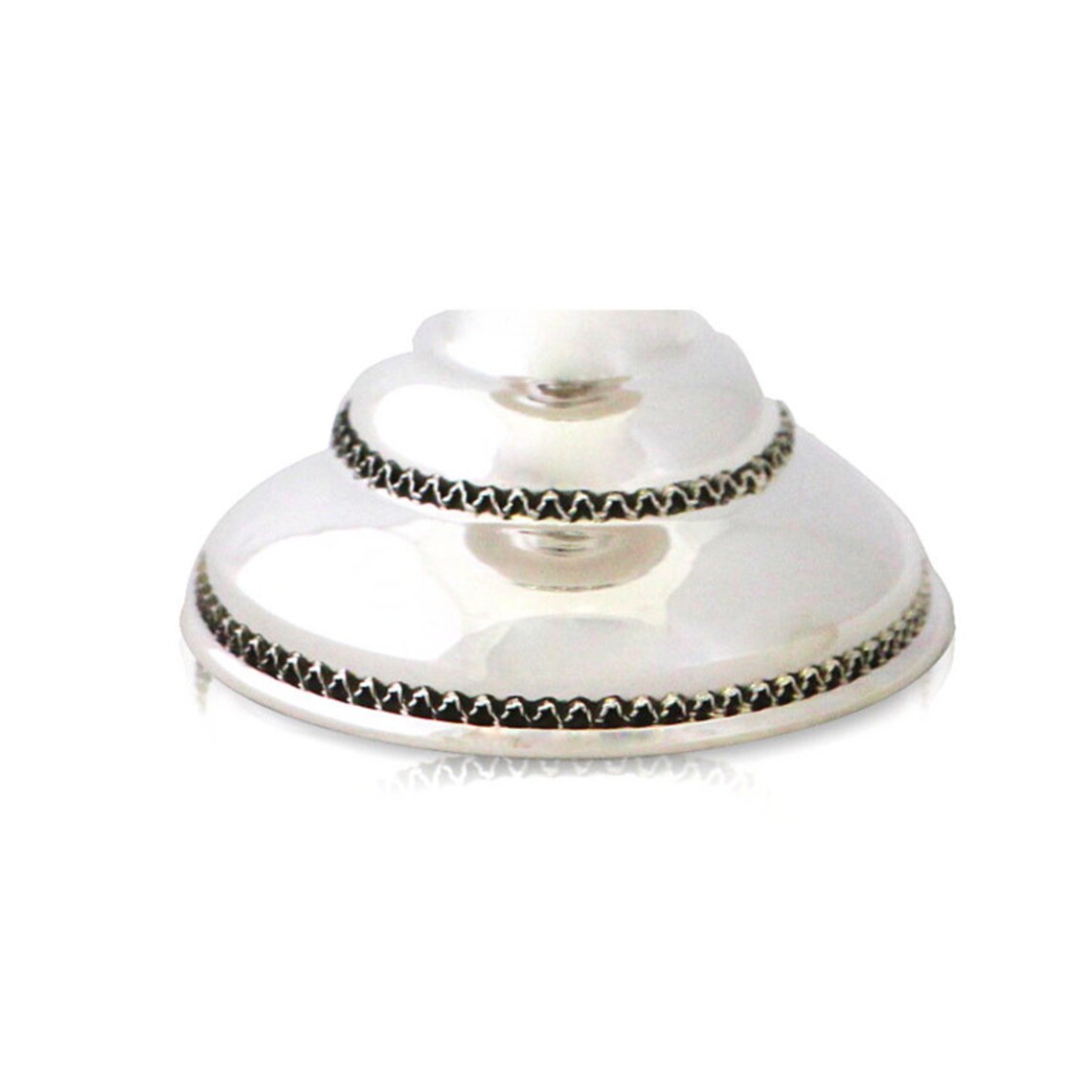 Sterling Silver and Enamel Kiddush Cup with Wine Blessing