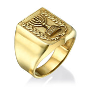 Emblem of Israel Signet Ring in 14K Gold