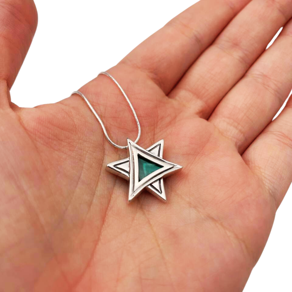 Star of David Necklace - Eilat Stone Artistic Silver