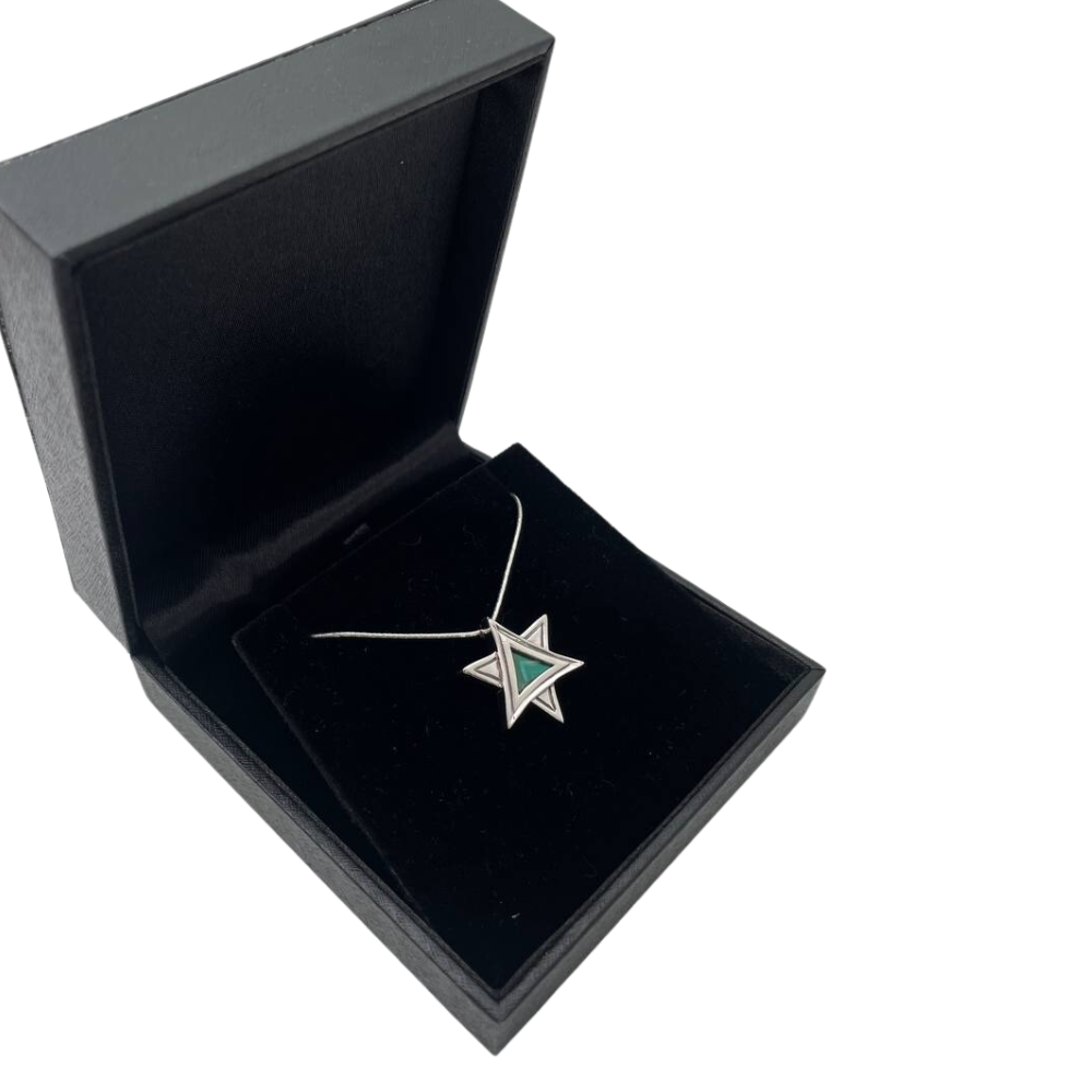 Star of David Necklace - Eilat Stone Artistic Silver
