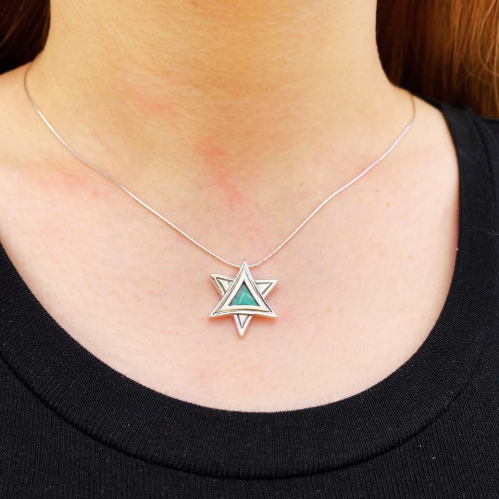 Star of David Necklace - Eilat Stone Artistic Silver