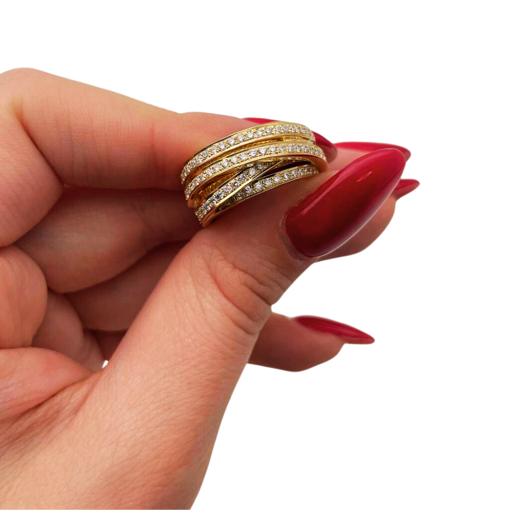 Gates of Jerusalem Ring in 18K Gold with 1.03 CT Diamonds