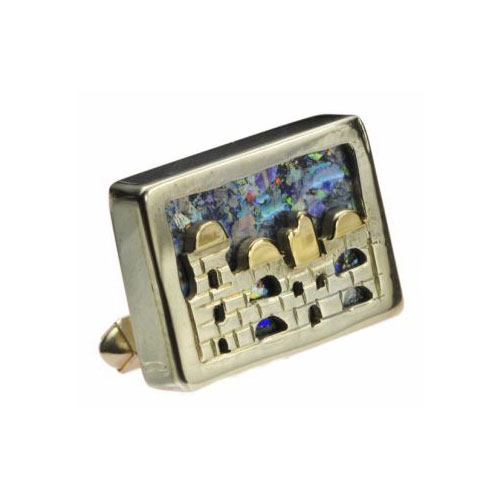 Jerusalem Skyline Roman Glass Cufflinks (deactivated)