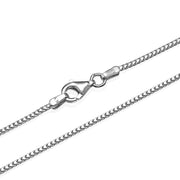 14k White Gold Franco Gold Chain 1.3mm 16-28"