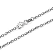 Rolo Link Chain in 14k White Gold 2.3mm 16-24"