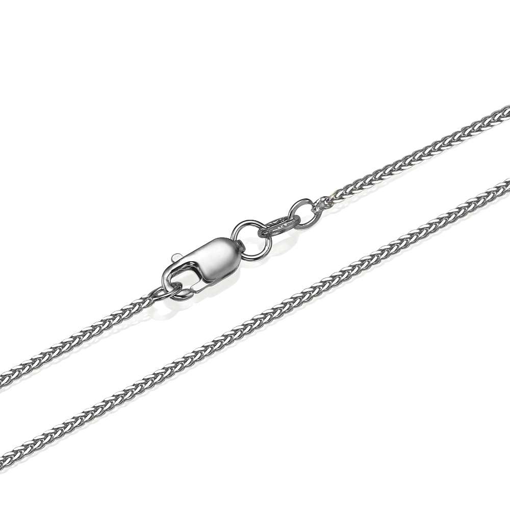 14k White Gold Chain Spiga 1.1mm 16-24"